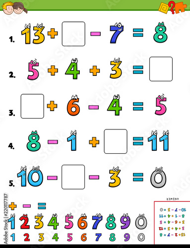 maths calculation educational puzzle for kids
