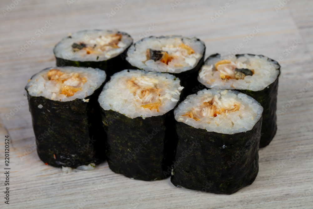 Japanese roll with eel Japanese roll with eel