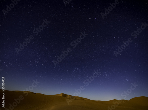 Starry night in Sahara Desert © doleesi