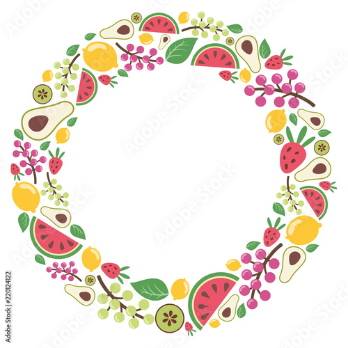 fruits rounded frame design