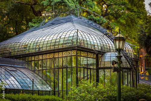 old greenhouse in park