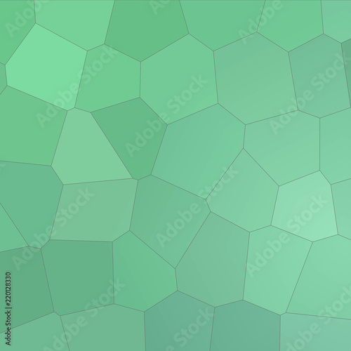Green and blue colorful Big Hexagon in square shape background illustration.