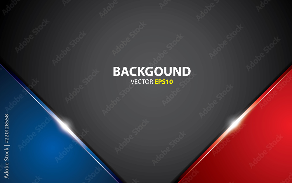 luxury metallic red and blue innovation concept. black background vector luxury metallic red and blue innovation concept. black background vector