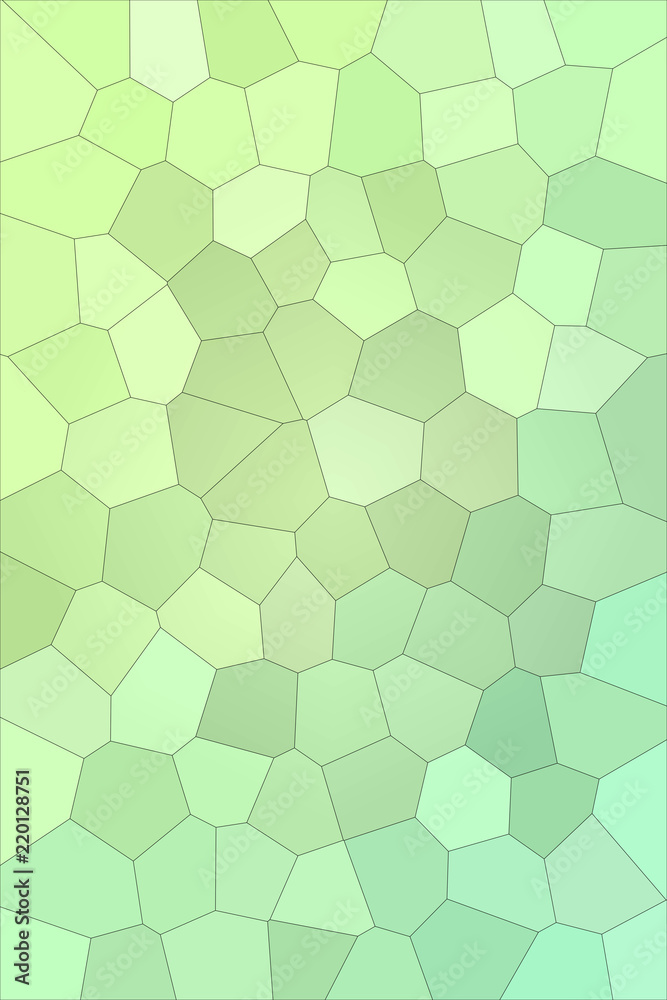 Fototapeta premium Lovely abstract illustration of green light Big hexagon. Nice background for your project.