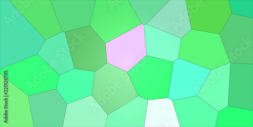 Useful abstract illustration of green and magenta gigant bright colors hexagon. Stunning background for your prints.
