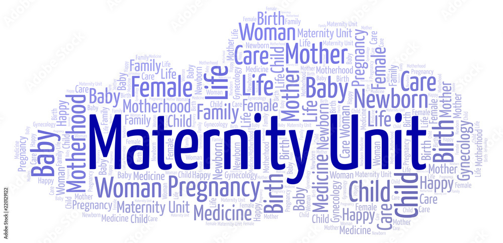 Fototapeta premium Maternity unit word cloud.