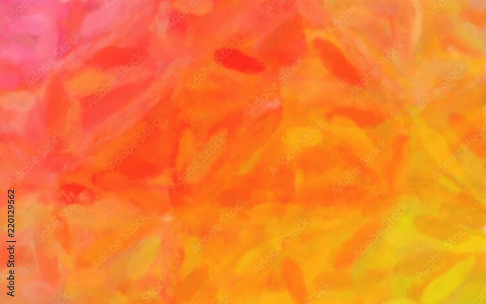 Lovely abstract illustration of pink, orange, yellow and purple Watercolor wash paint. Useful background for your prints.