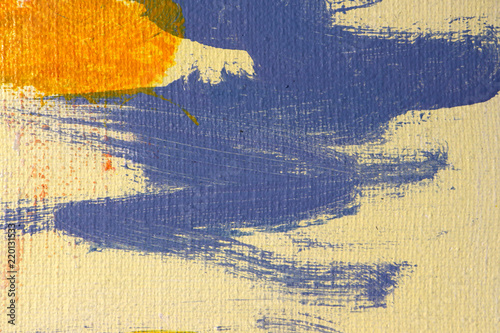 Art abstract background. Acrylic on canvas. Splashing brushstrokes of paint.