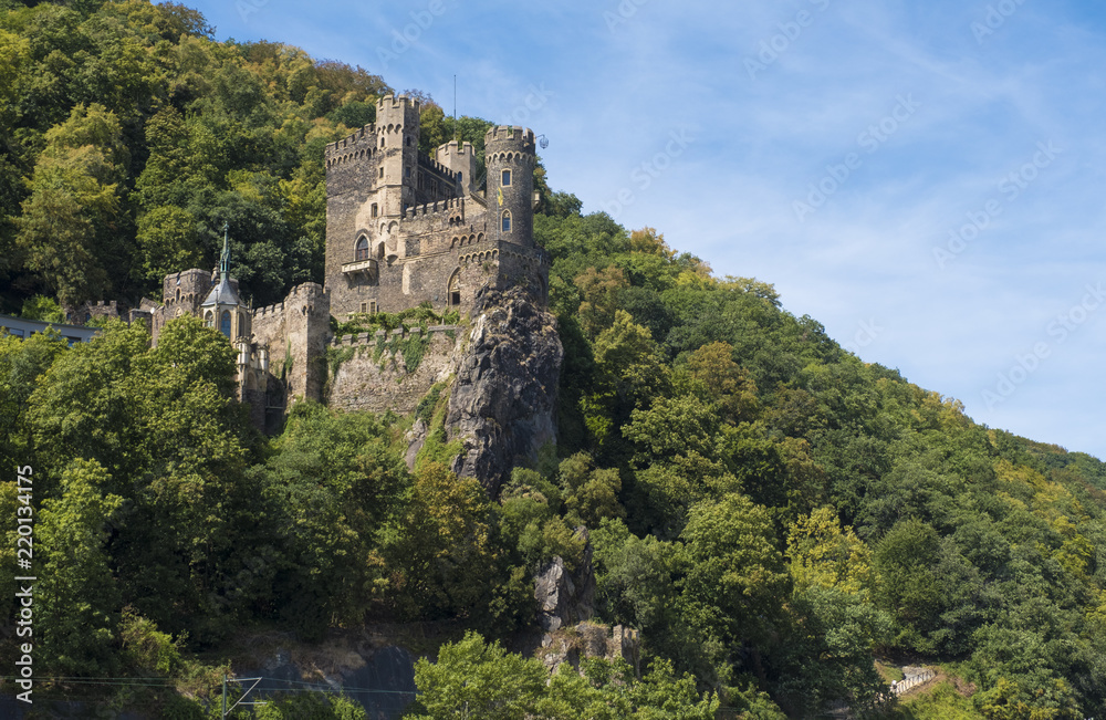 Burg Rheinstein Castle at Rhine Valley in Germany
