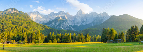 Mountain landscape next to Kranjska Gora in Slovenia