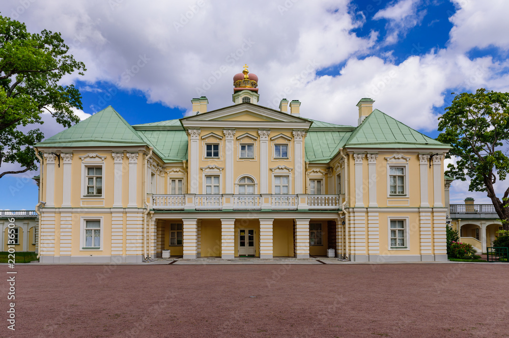 Sightseeing of St. Petersburg. Grand Menshikov Palace in Oranienbaum (Lomonosov), Russia