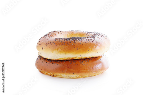 Russian bagels isolated on white background