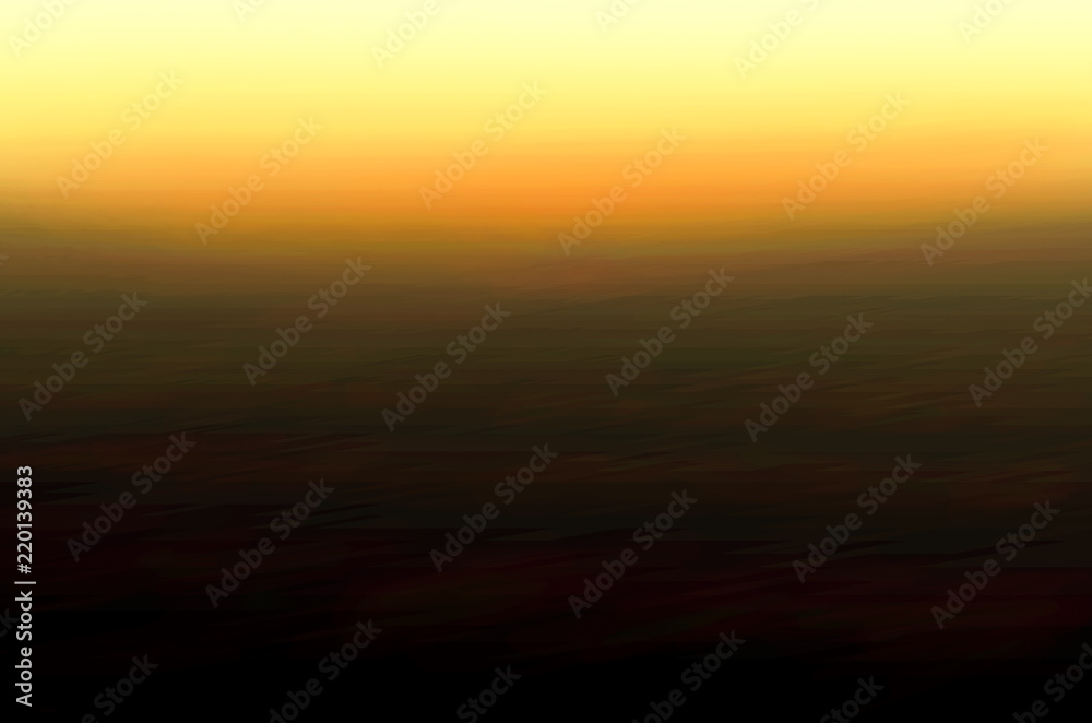 Morgenrot am Meer illustriert