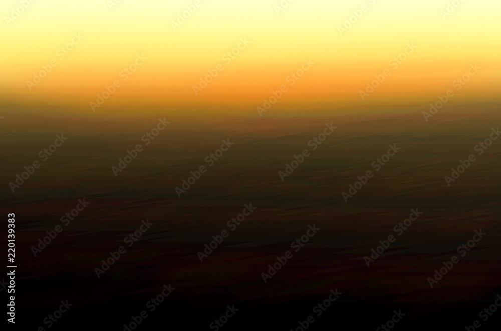 Obraz premium Morgenrot am Meer illustriert