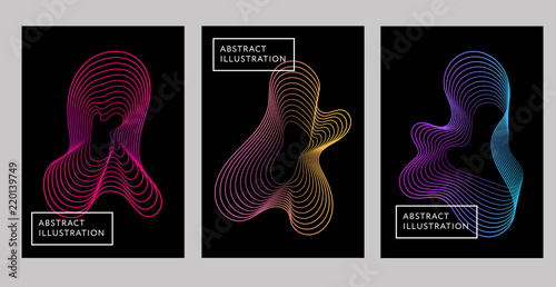 Abstract Creative design 3d flow shape Liquid Vector