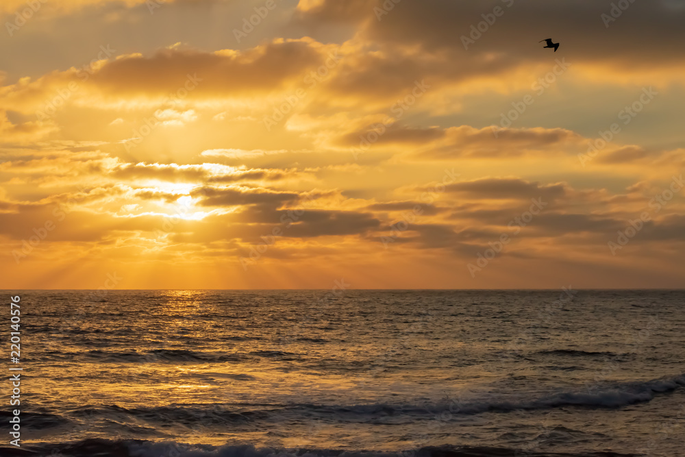 beautiful sunset over water