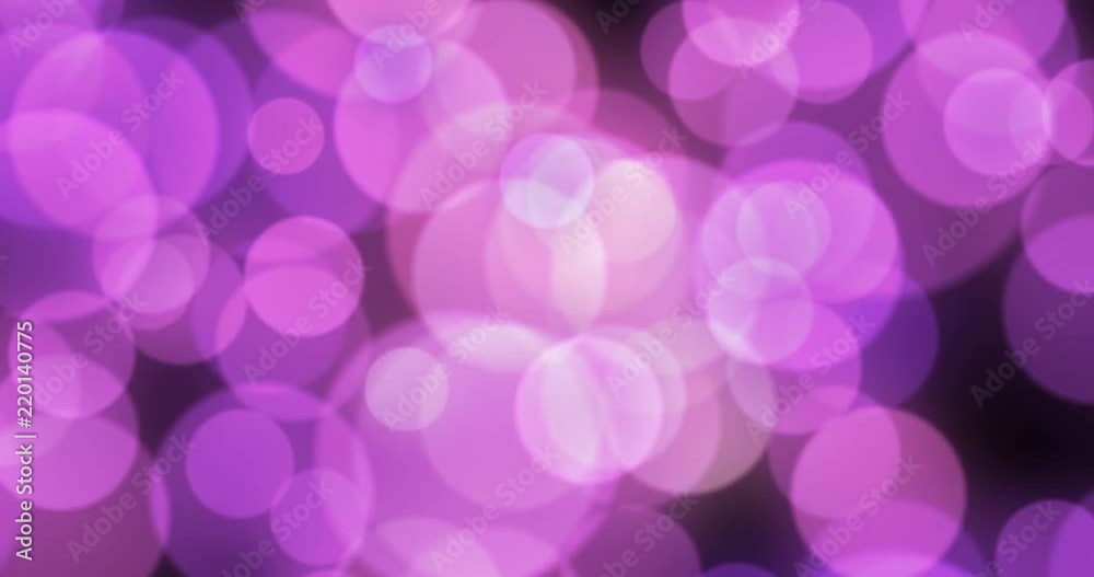 cyclic animation of defocused flow points of light on a black background, violet purple blue white bokeh background, abstract CGI images of high definition, ideal for editing, broadcasting.