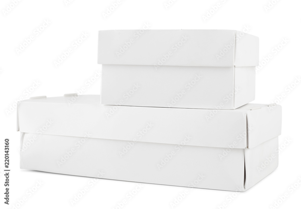 white cardboard box, packaging without label, box of eco-friendly material isolated on white white cardboard box, packaging without label, box of eco-friendly material isolated on white