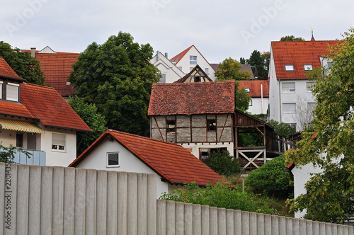 Wallpaper Mural old hut at slope in hilly village Torontodigital.ca