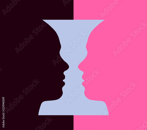 Rubin vase, optical illusion and narcissism