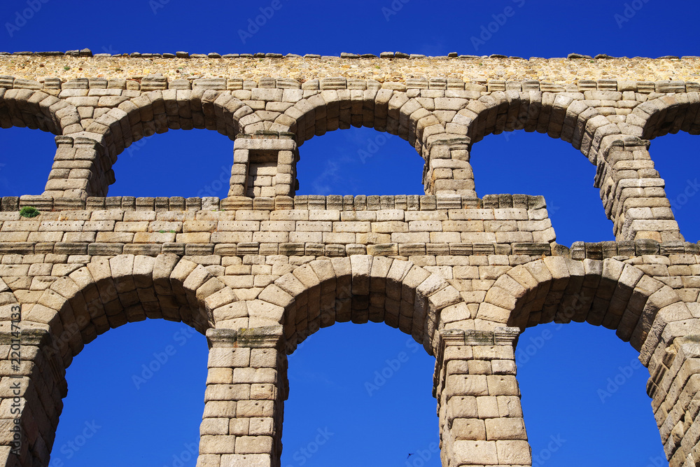 Aqueduct of Segovia, World Heritage Site of UNESCO, Spain, Europe