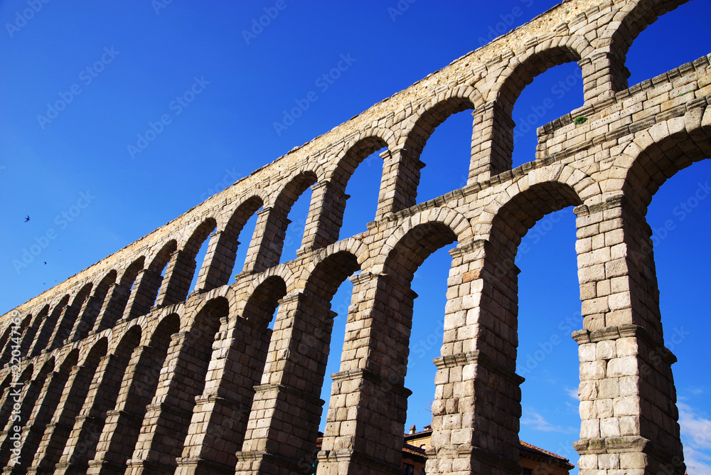 Aqueduct of Segovia, World Heritage Site of UNESCO, Spain, Europe