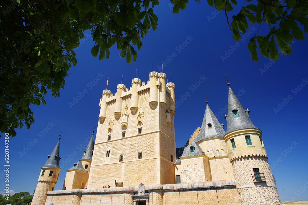 The famous Alcazar Castle of Segovia Spain, Europe The famous Alcazar Castle of Segovia Spain, Europe