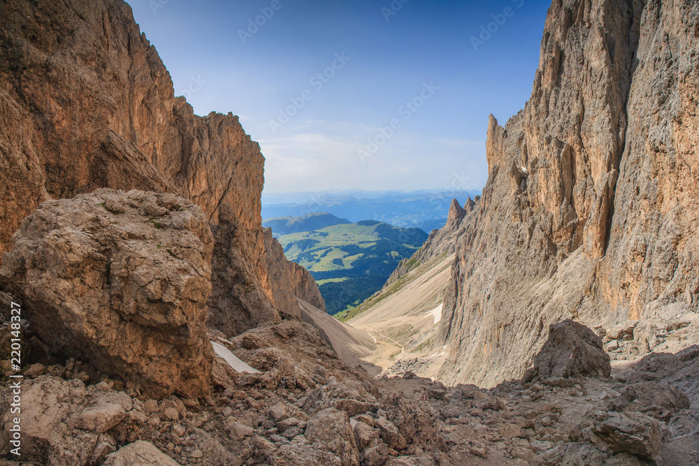 Langkofelscharte Gröden, Dolomiten
