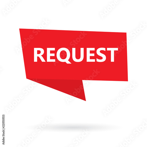 request word on a speach bubble- vector illustration