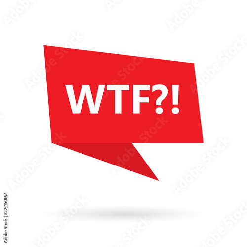 WTF on a speach bubble- vector illustration
