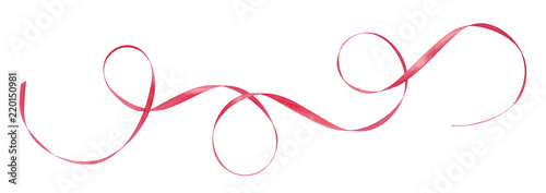 Pink satin waved ribbons