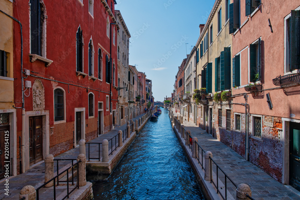 View of a canal in the Venice lagoon