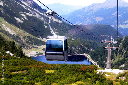  Cable car from Uttendorf to the Weissee on top of the mountain in Austria Europe