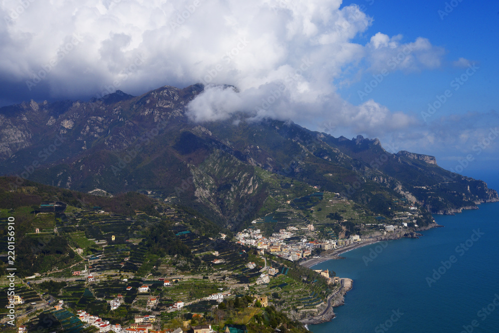 Ravello is high above the Amalfi Coast in Southern Italy. It is a beautiful hill town with fantastic views over the coastline. Wagner wrote some of his operas staying at the Villa Rufolo
