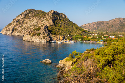 View from Hayitbuku bay near Mesudiye,Datca.Datça is a port town in southwestern Turkey. photo