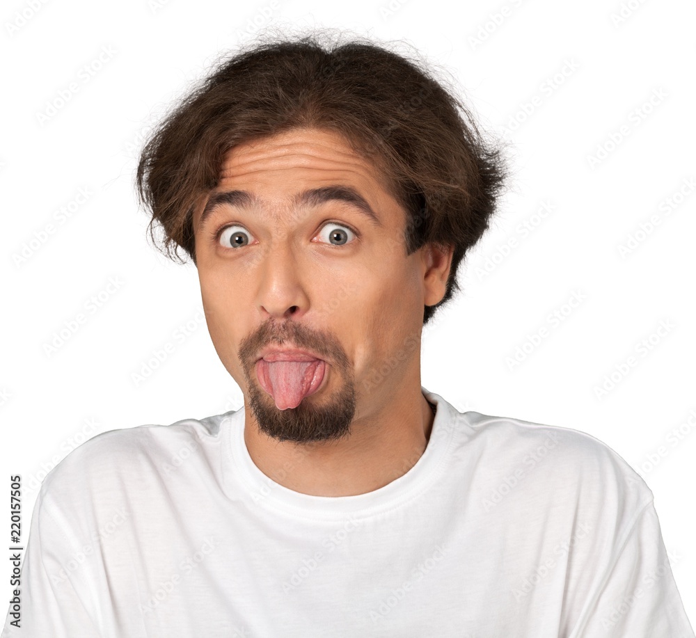 Portrait of a Man with Funny Expression Portrait of a Man with Funny Expression