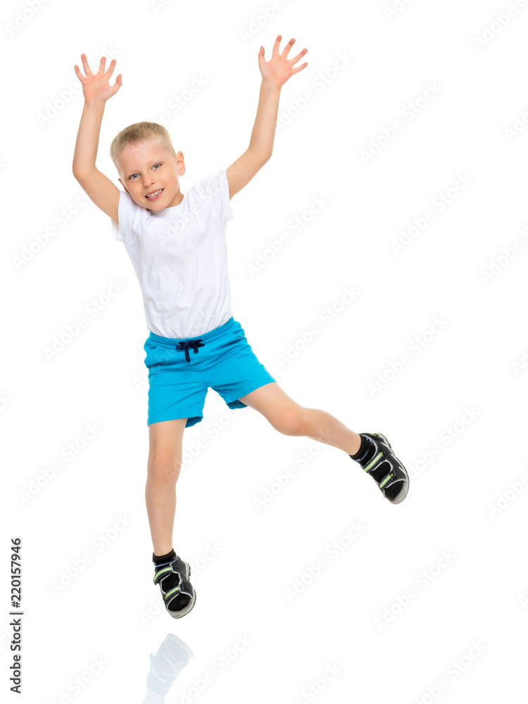 Little boy jumping Little boy jumping