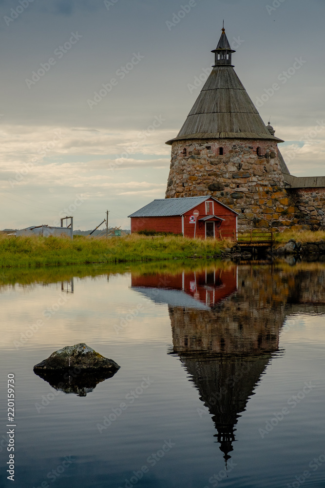 Fototapeta premium Beautiful russian Solovki Monastery at summer day