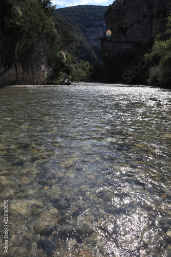 Close-up of the clear Verdon Canyon in French Provence, Verdon du Gorges 