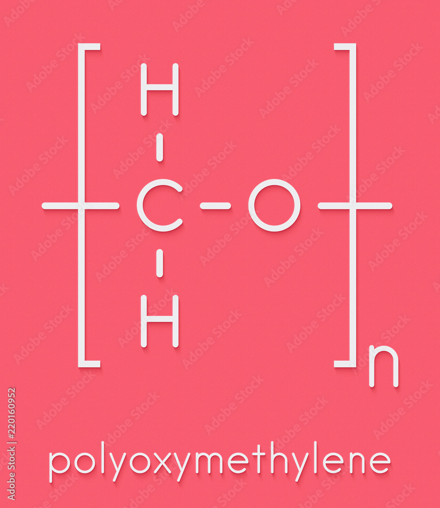 Polyoxymethylene (POM, acetal, polyformaldehyde) plastic polymer