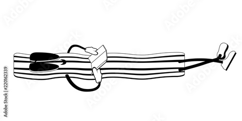 Isolated bacon sunbathing emote. Fast food