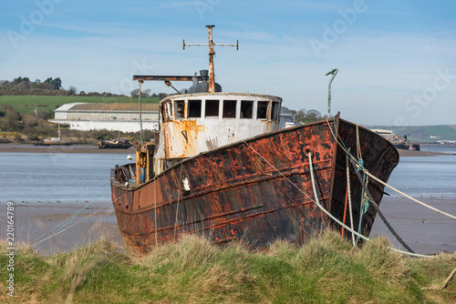 Old rusty ship photo