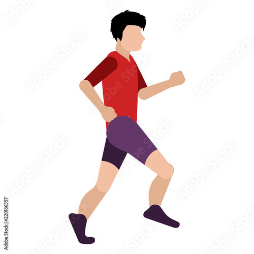 Isolated person running icon