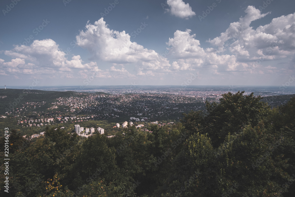 Panorama at Normafa Lookout tower, Budapest