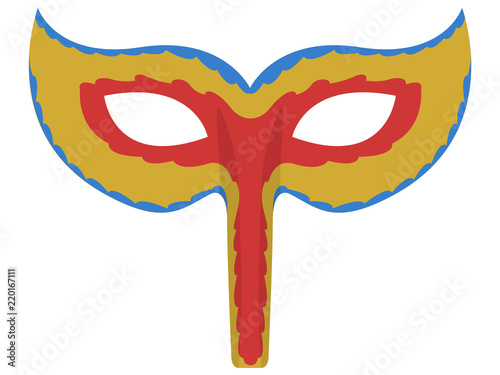 Isolated colored carnival mask