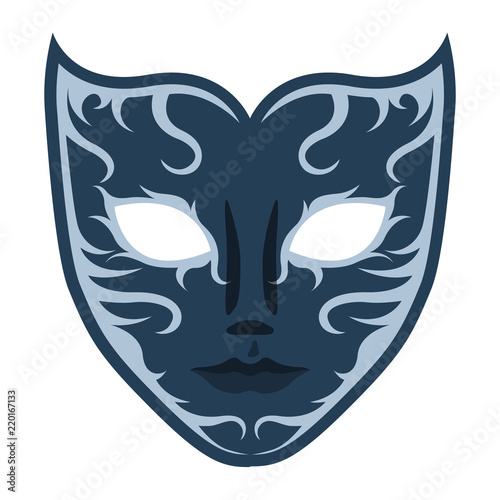 Isolated colored carnival mask