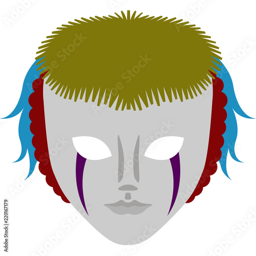 Isolated colored carnival mask