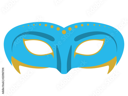 Isolated colored carnival mask