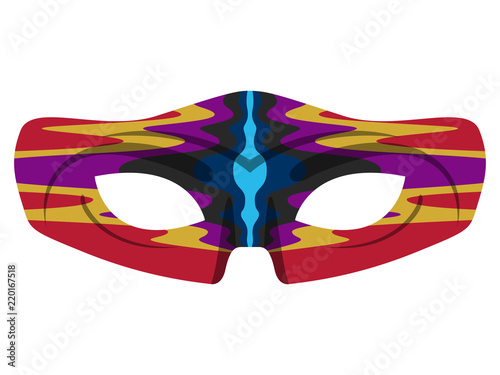 Isolated colored carnival mask