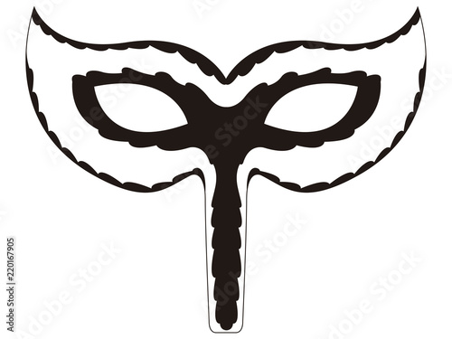Isolated carnival mask icon